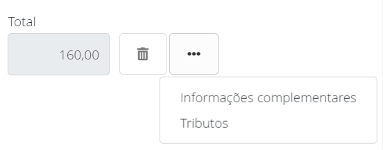 Informações complementares do item