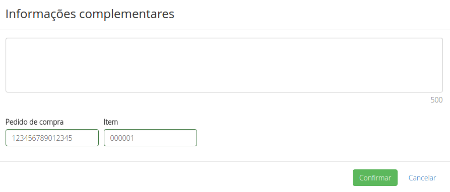 Informações complementares