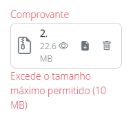 Erro de tamanho de anexo