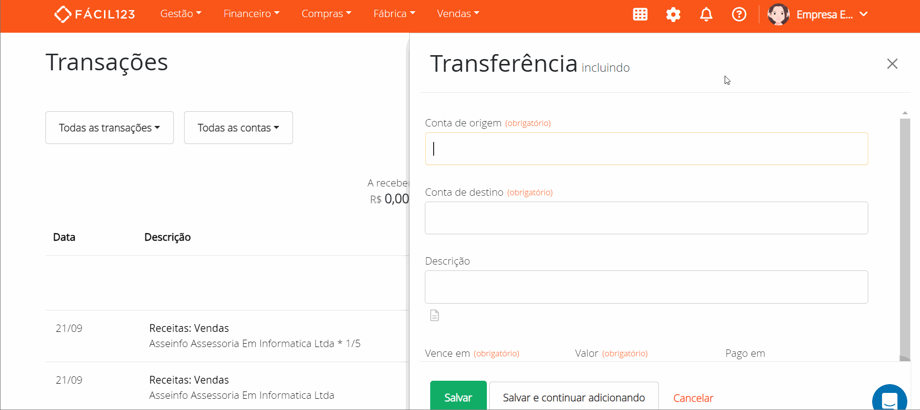 Pagamento completo com juros