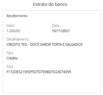 Extrato do banco