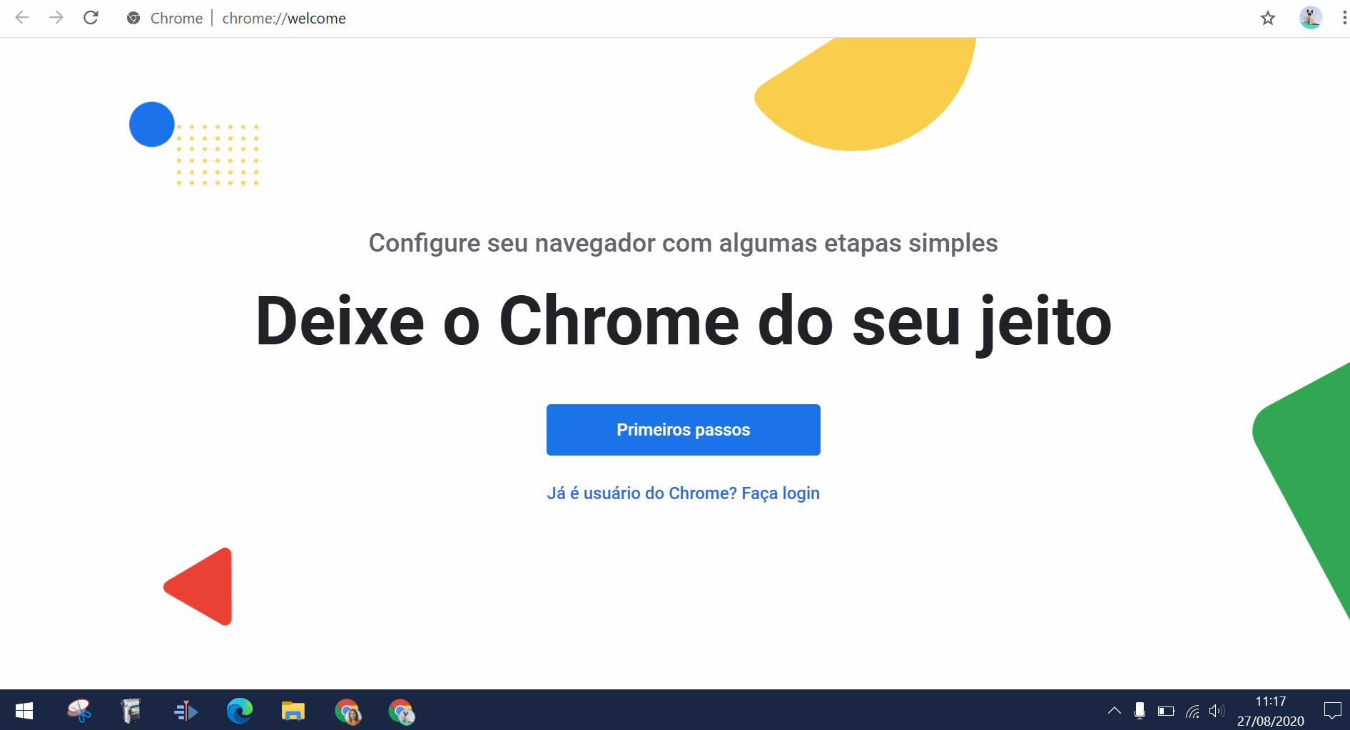 Vinculando conta Google