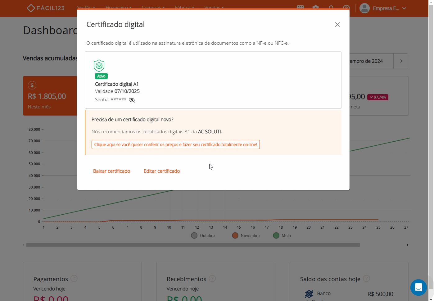 Baixar certificado digital