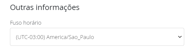 Configurações do sistema - Outras informações