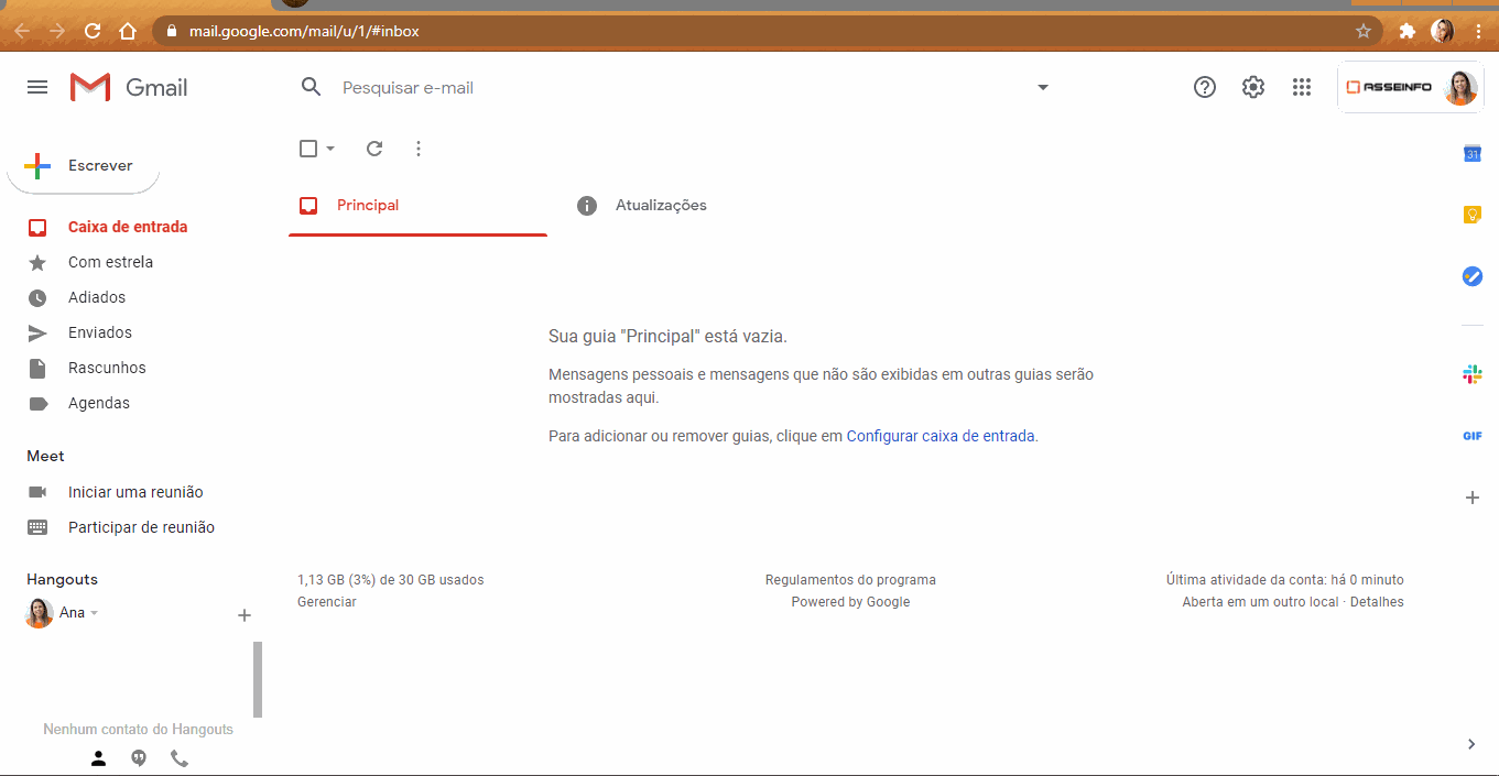 Processo de upload no Google Drive