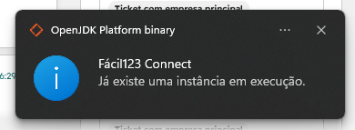 Fácil123 Connect já aberto