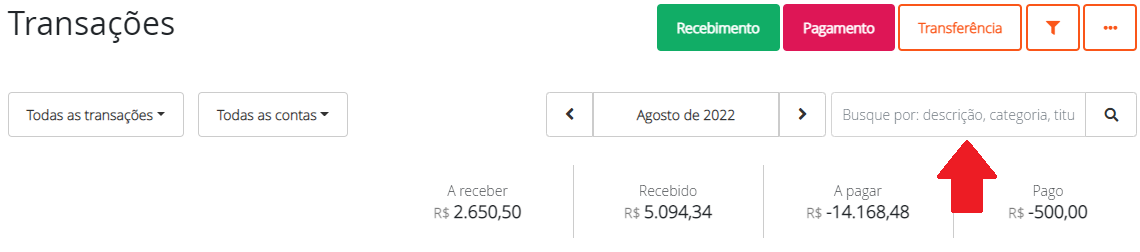 Campo de busca