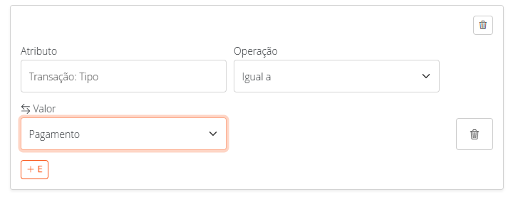 Filtrando transações por tipo
