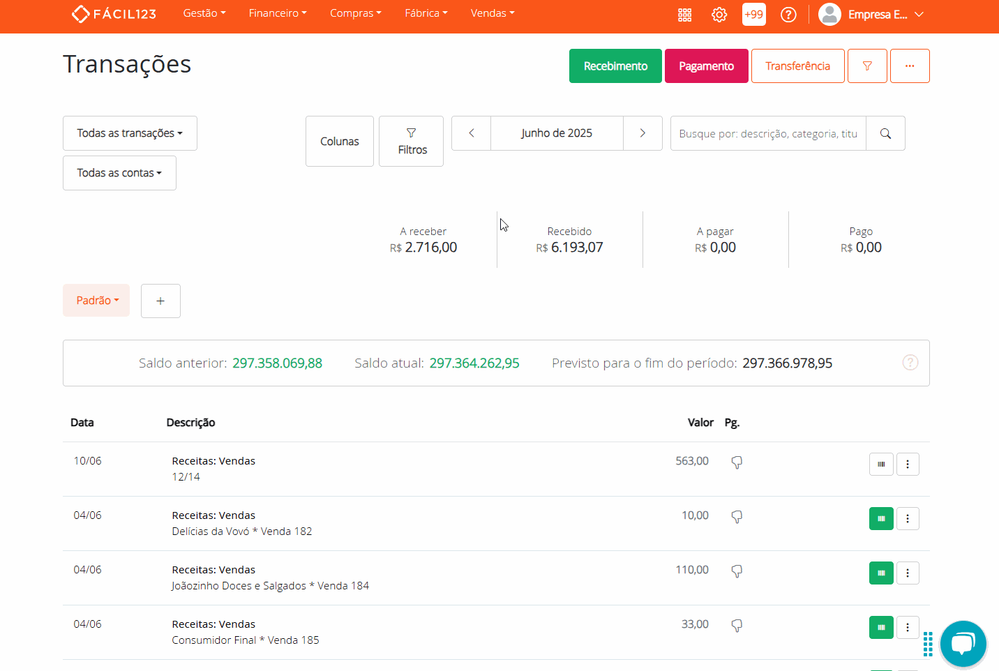 Boleto no financeiro direto