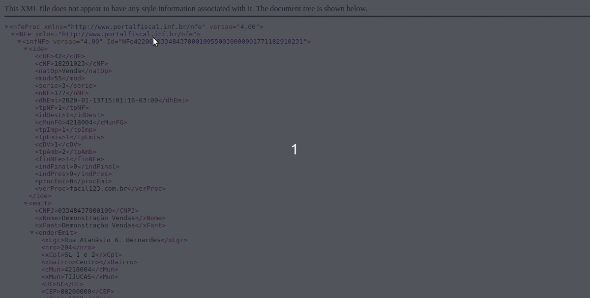 Localizando o produto no XML