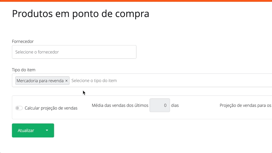 Filtro Tipo Item