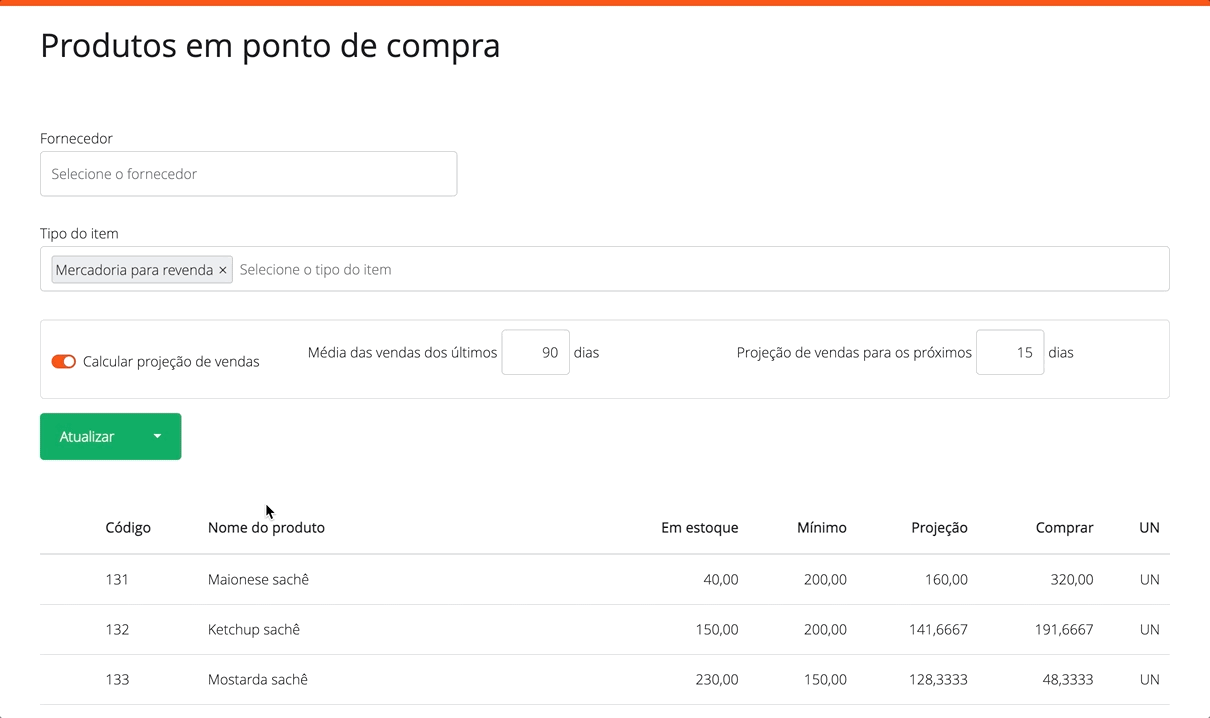 Selecionar Produtos