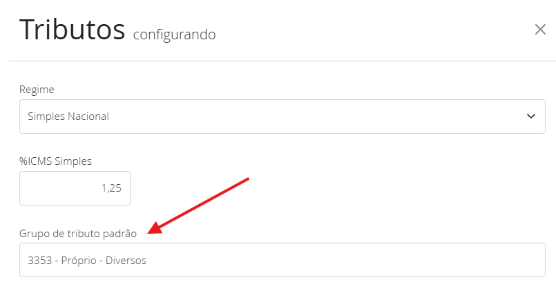 Tributos padrão