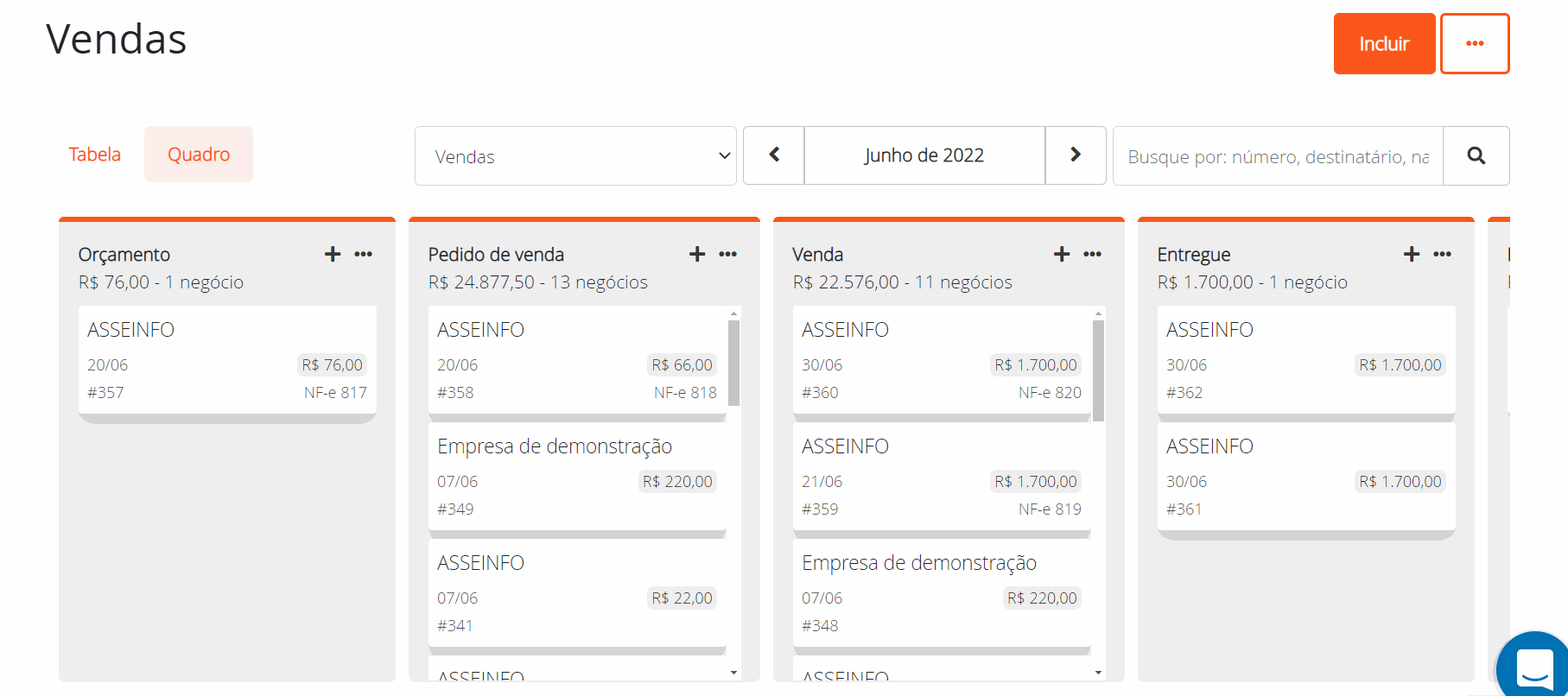Filtrando uma venda