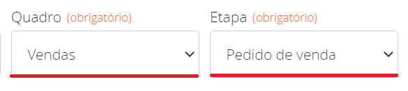 Quadro e etapa