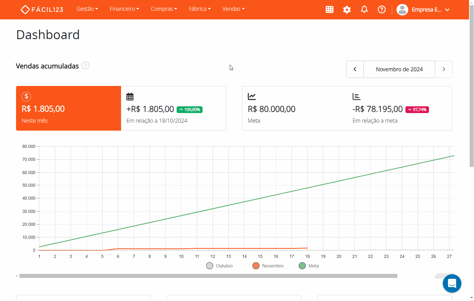 Cadastrando conta caixa