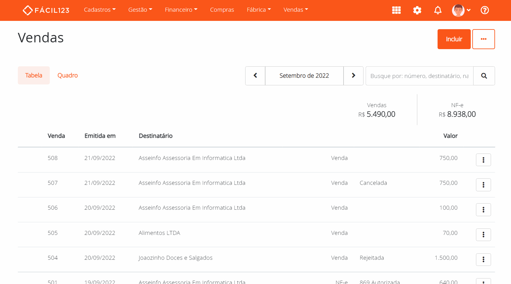 Forma de pagamento sugerida automaticamente na venda