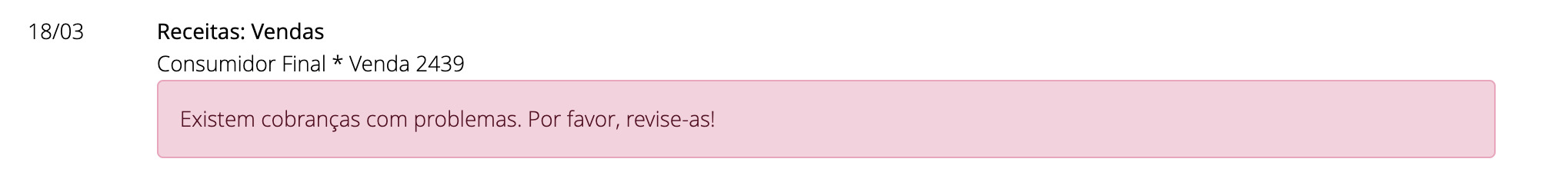 Notificação de cobrança