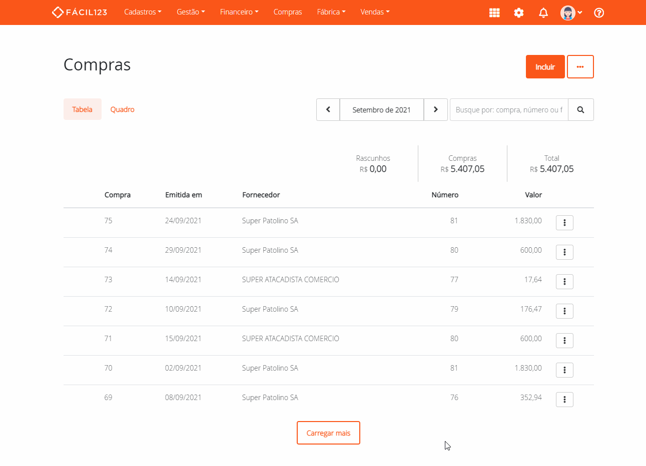Imprimindo etiquetas de produtos na compra