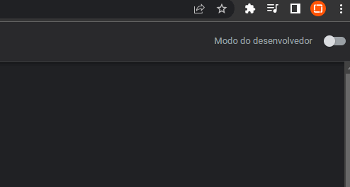 Aparecendo a extensão