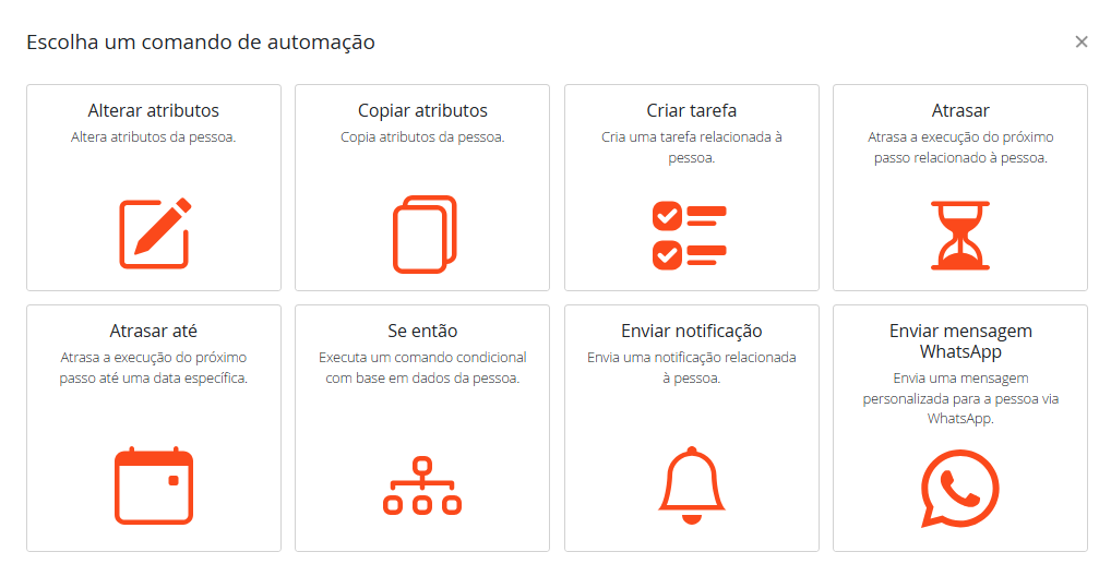 Comandos de automação