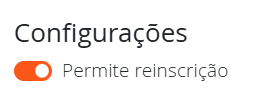 Permite reinscrição