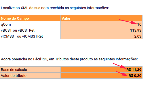 Tributos ST Planilha