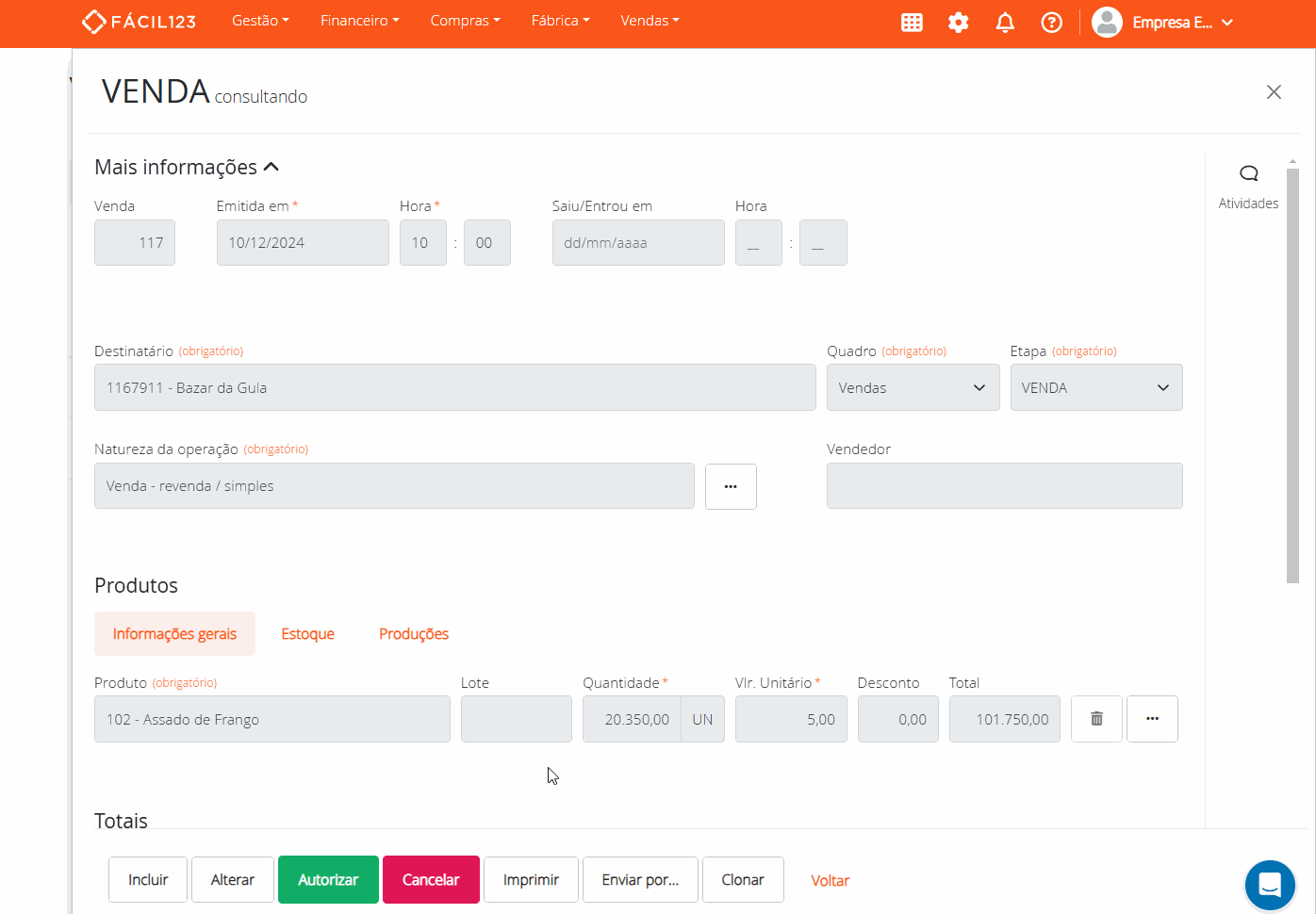 Imprimindo impressão