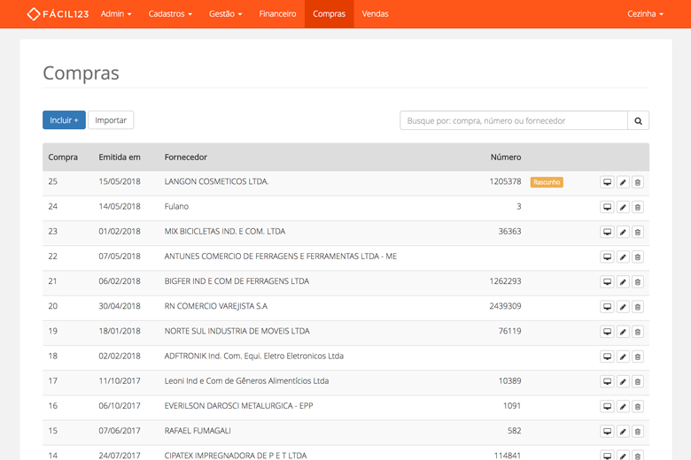 Compras. Título de Compras